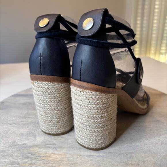 Rag & Bone Women's Eden Navy Blue Leather Lace-Up Sandals Heels US Size 7 EU 38 - Picture 8 of 11